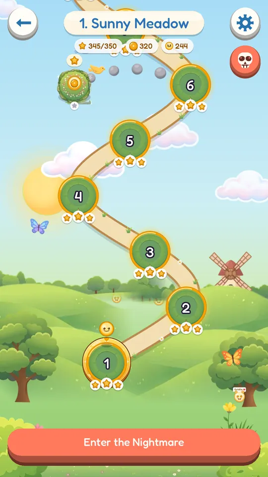 The map of Sunny Meadow